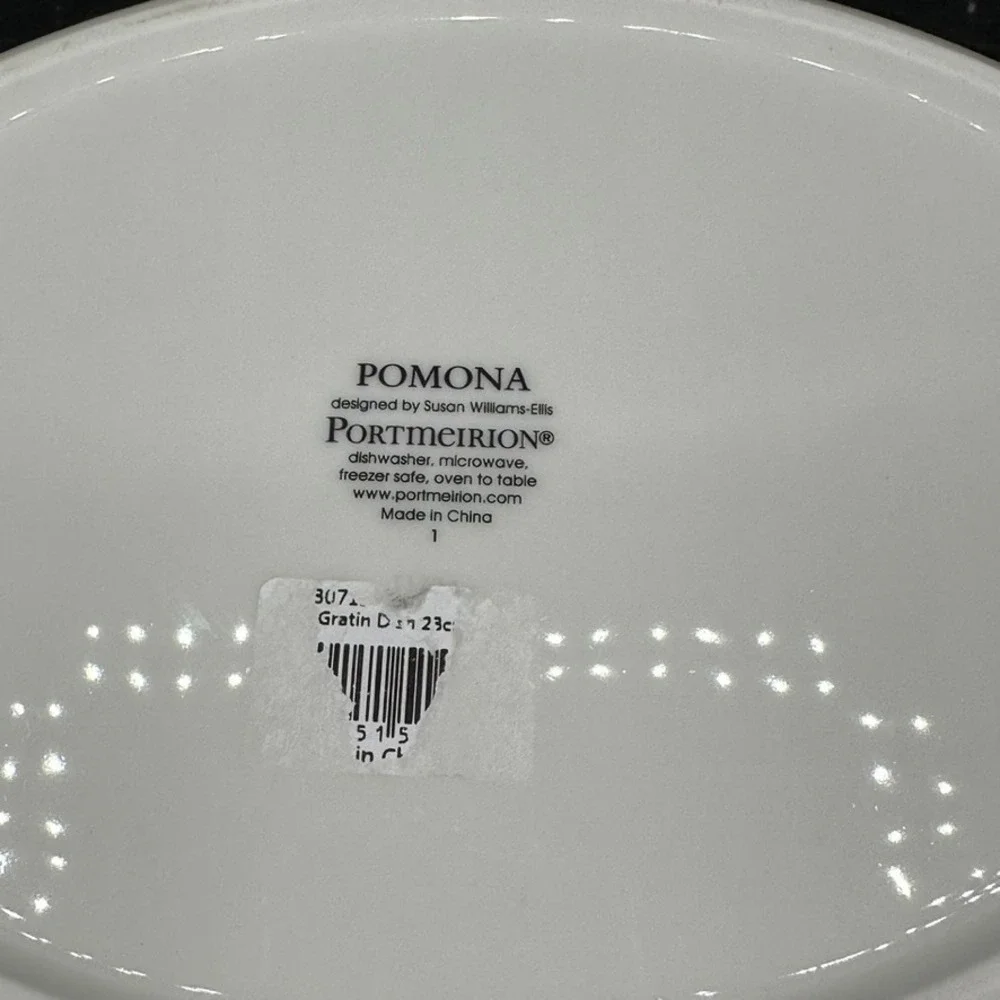 Portmeirion Pomona Morning Apple Oval Au Gratin Baking Serving Dish 12-3/4